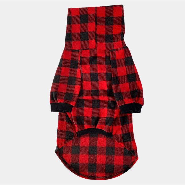 Buffalo Plaid Fleece Dog Sweater
