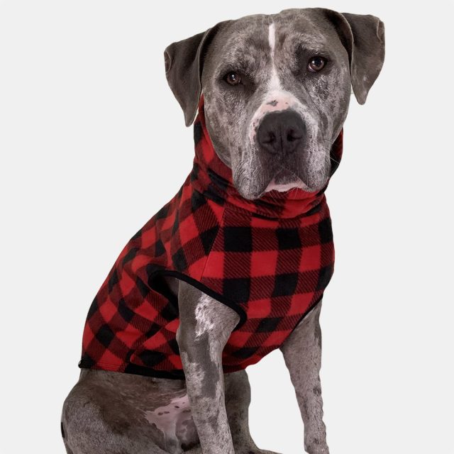 Buffalo Plaid Fleece Dog Vest - Image 3