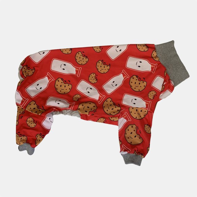 Red Milk & Cookie Dog Pajama - Image 4