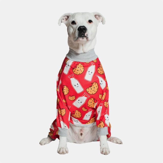 Red Milk & Cookie Dog Pajama