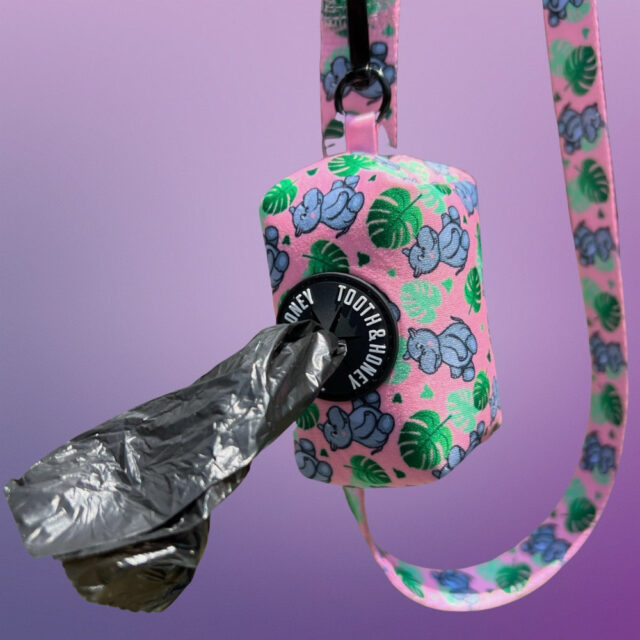 Pink Hippo Waste Bag Holder - Image 2