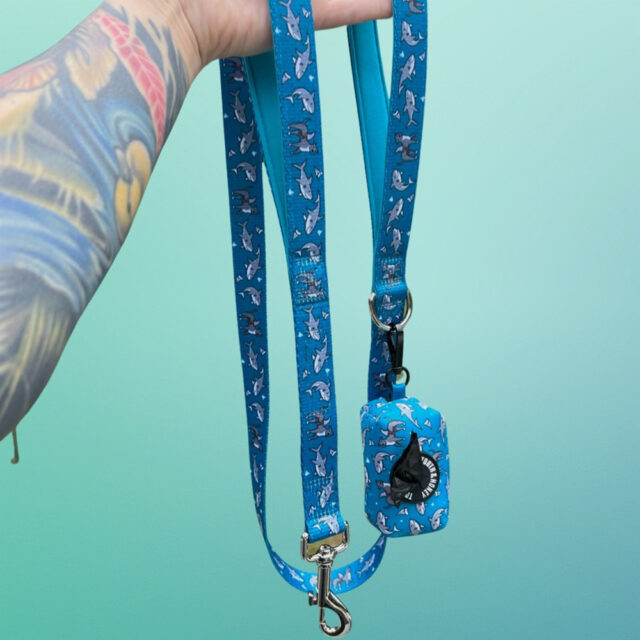 Pittie Shark Padded Dog Leash - Image 3