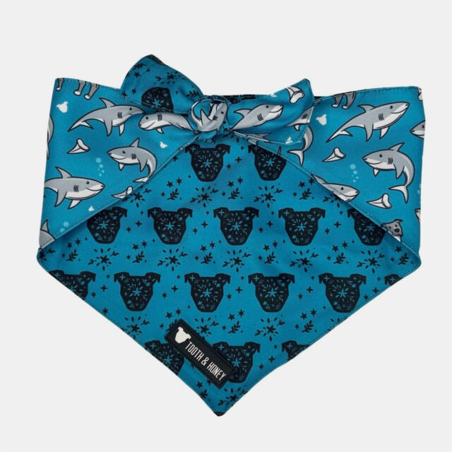 Pittie Shark Reversible Bandana - Image 4