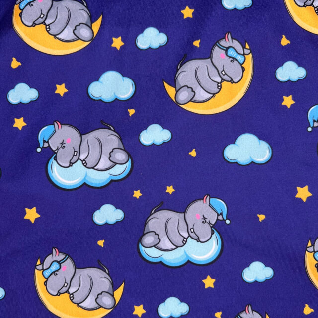 Sleepy Hippo Lightweight Dog Pajamas | Blue - Image 2