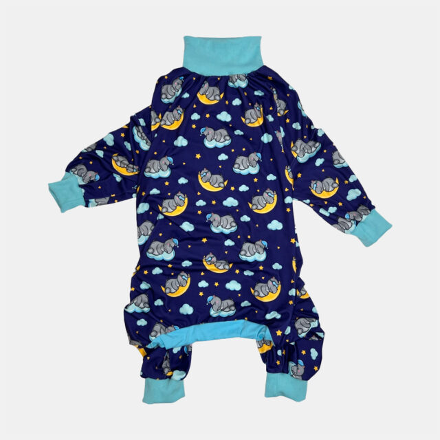 Sleepy Hippo Lightweight Dog Pajamas | Blue
