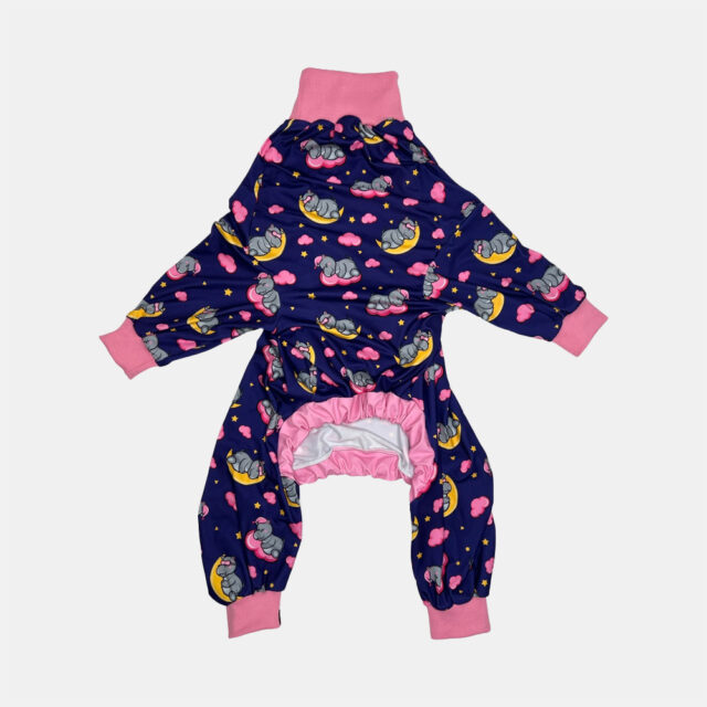 Sleepy Hippo Lightweight Dog Pajamas | Pink - Image 5
