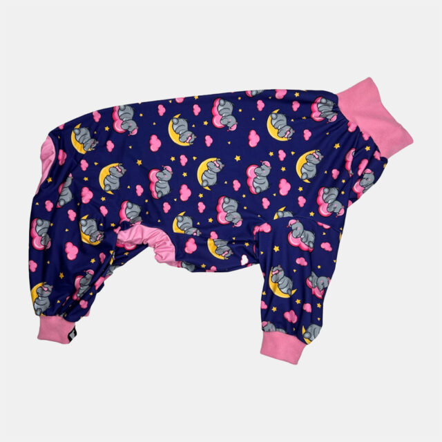 Sleepy Hippo Lightweight Dog Pajamas | Pink - Image 4
