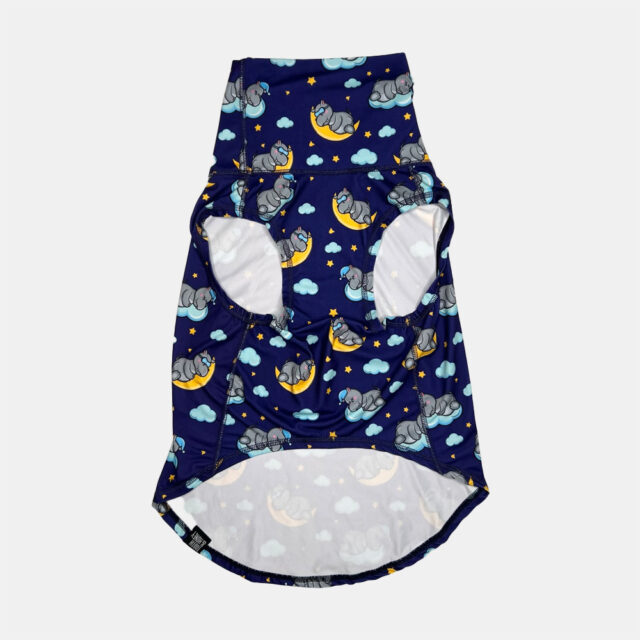 Sleepy Hippo Lightweight Dog Vest | Blue - Image 3