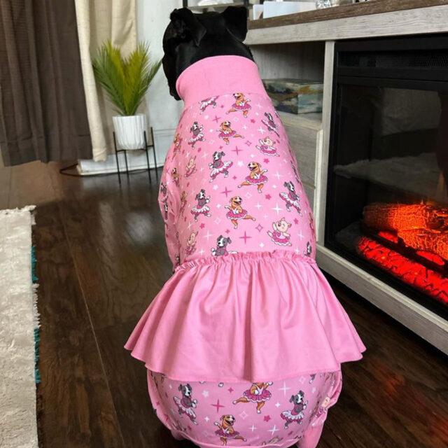 Dance With Me Ruffle Lightweight Dog Pajama - Image 2