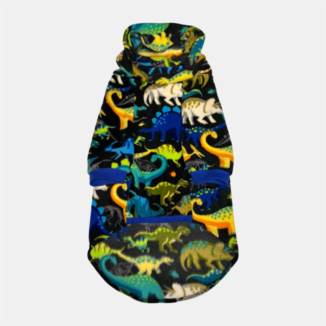 Dino Roar Fleece Dog Sweater - Image 4
