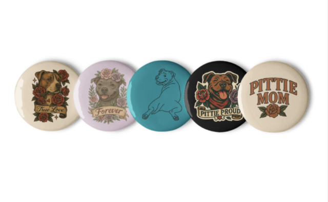 Pittie Pride Button Set- Wear Your Love Loud - Image 2