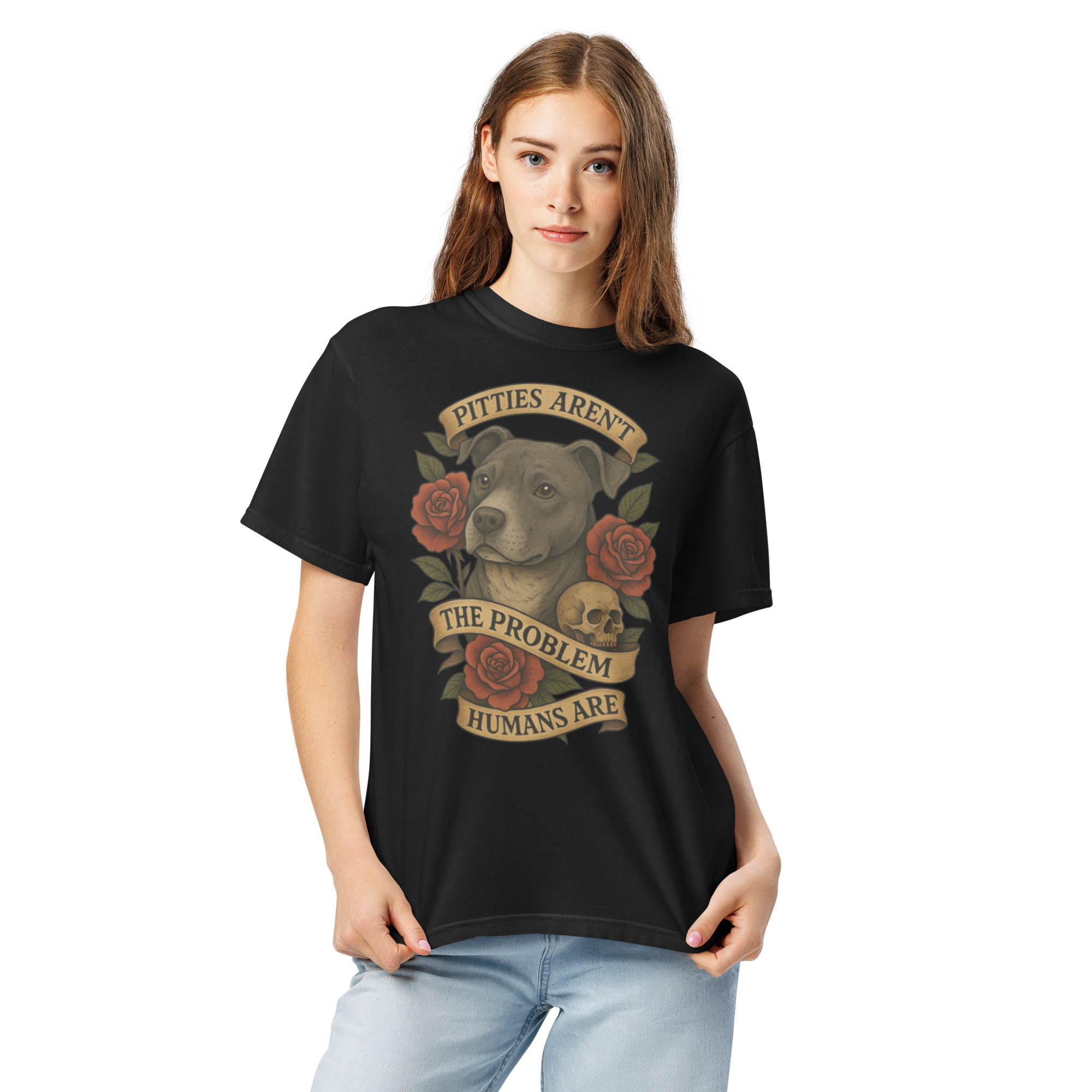 Pitties Aren't the Problem Tee- Humans Are - Image 2