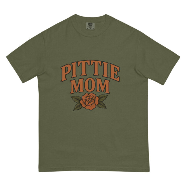 Pittie Mom T-Shirt Comfort Colors Dog Lover Tee - Image 3