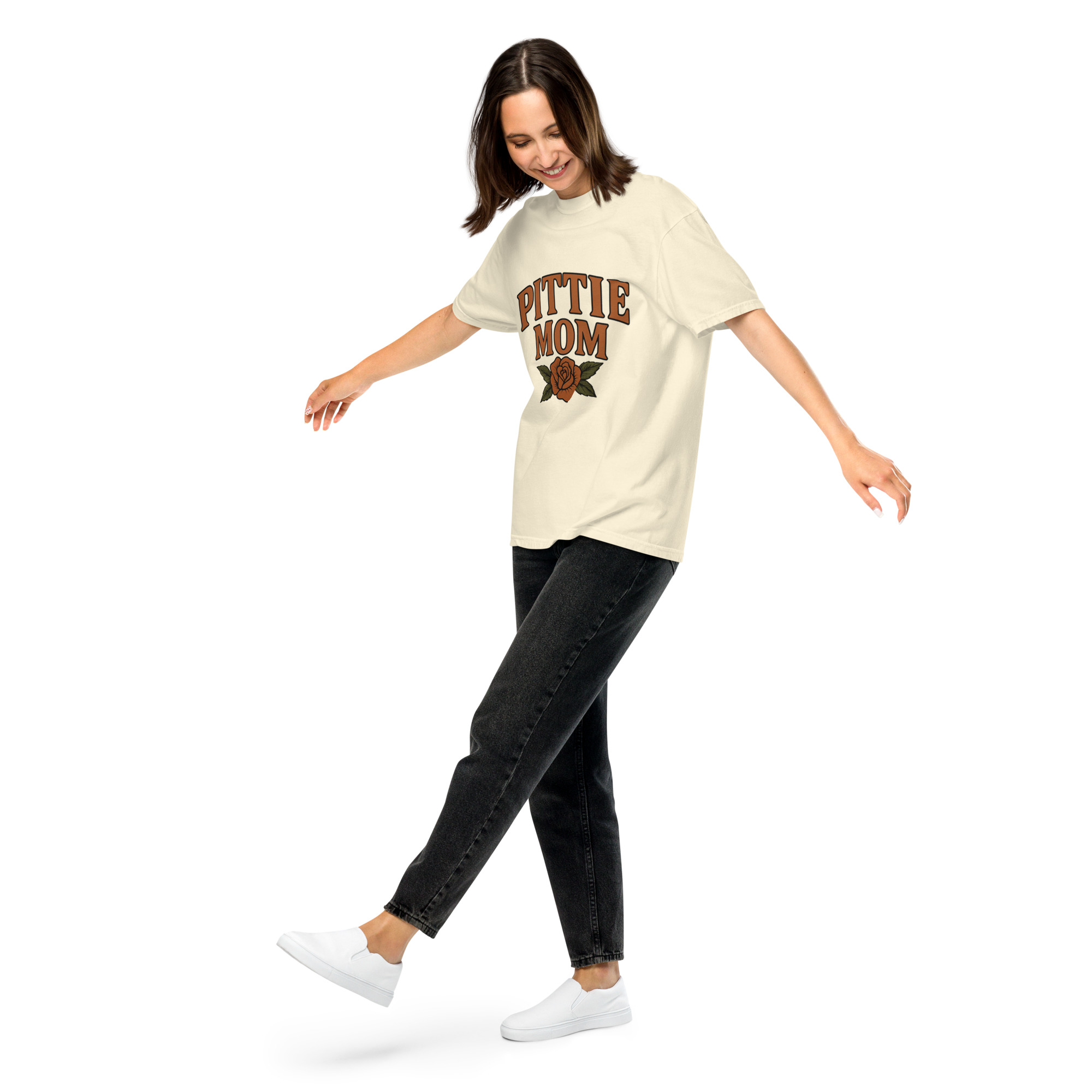Pittie Mom T-Shirt Comfort Colors Dog Lover Tee