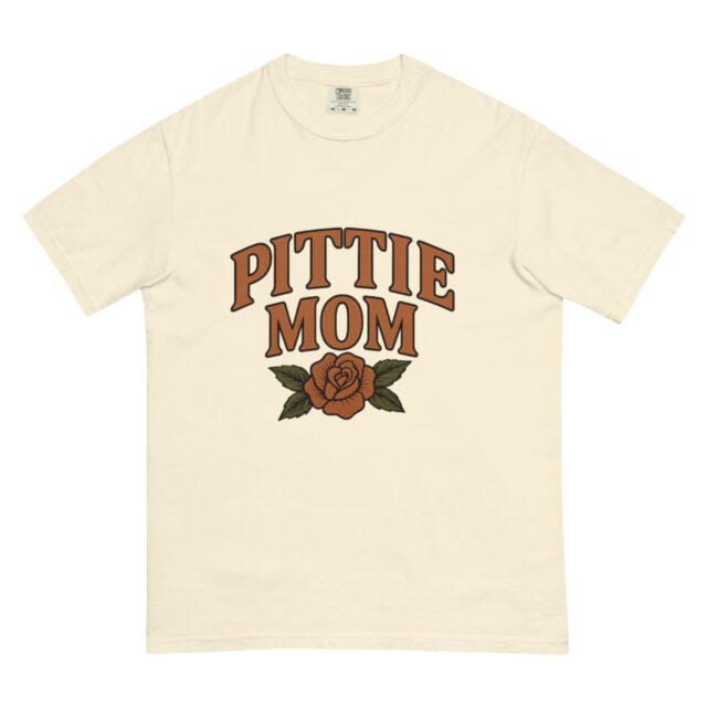 Pittie Mom T-Shirt Comfort Colors Dog Lover Tee - Image 4