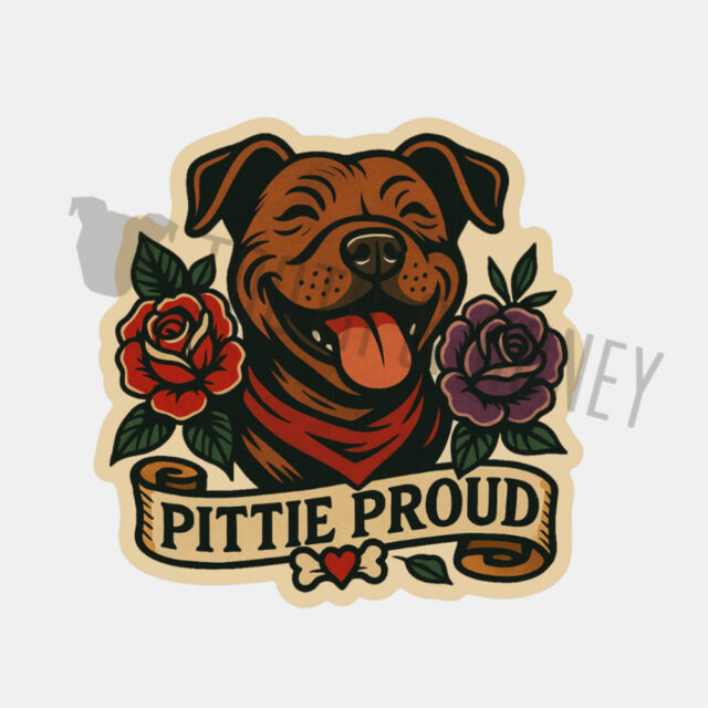 Pittie Proud | Die-Cut Vinyl Dog Sticker - Image 3