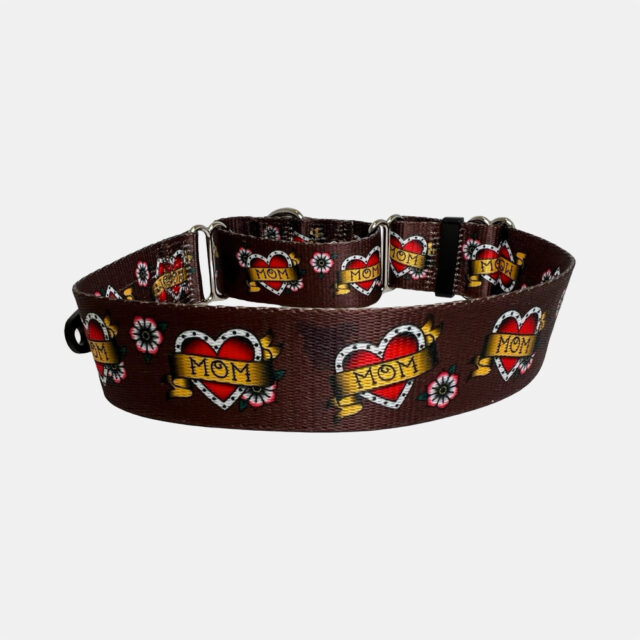 Tattoo Heart “Mom” Martingale Collar – 1.5” Wide - Image 5