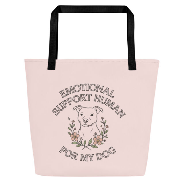 Emotional Support Human For My Dog Tote Bag - Image 2