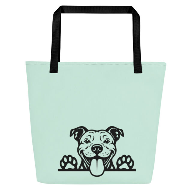 Happy Pittie Double Sided Tote Bag