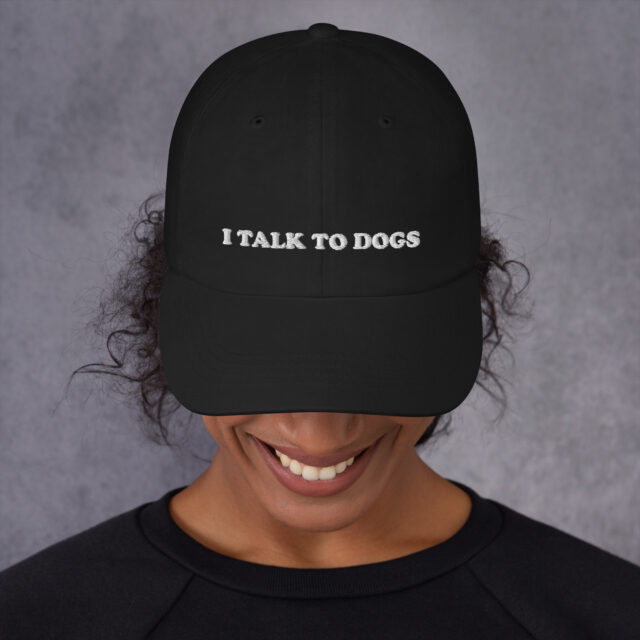 I Talk To Dogs Dad Hat | Embroidered Adjustable Hat - Image 8