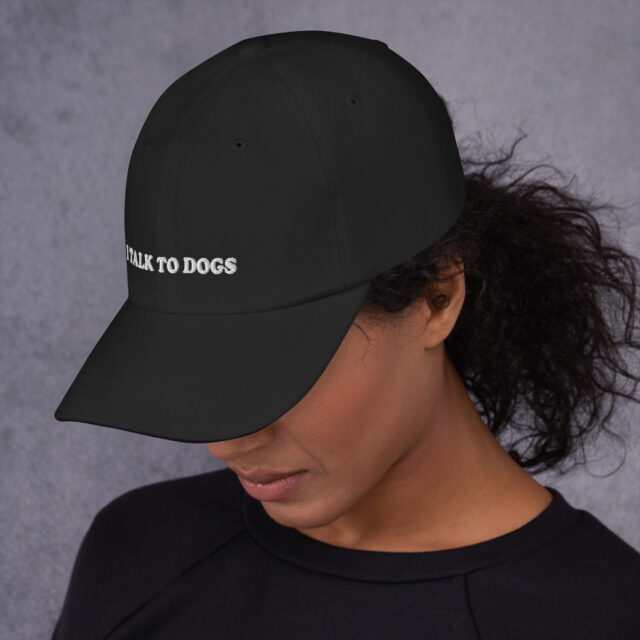 I Talk To Dogs Dad Hat | Embroidered Adjustable Hat - Image 9