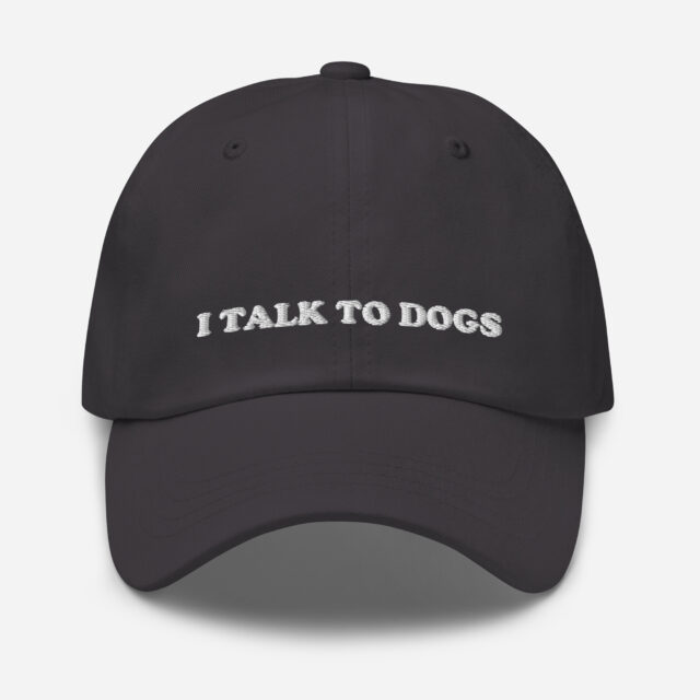I Talk To Dogs Dad Hat | Embroidered Adjustable Hat - Image 5