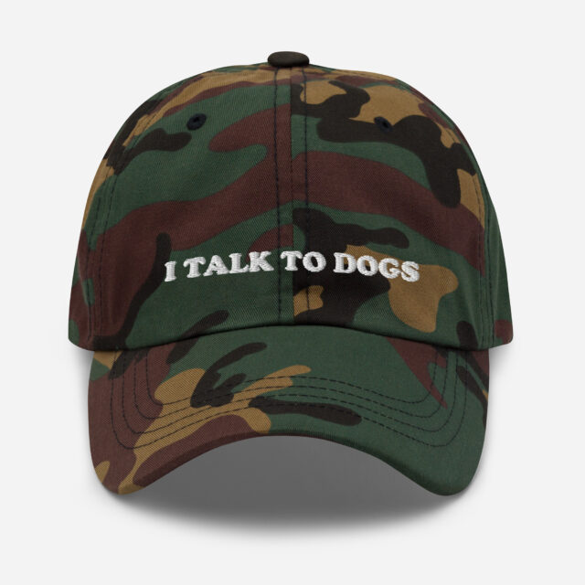 I Talk To Dogs Dad Hat | Embroidered Adjustable Hat - Image 6