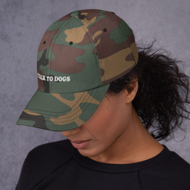 I Talk To Dogs Dad Hat | Embroidered Adjustable Hat - Image 16