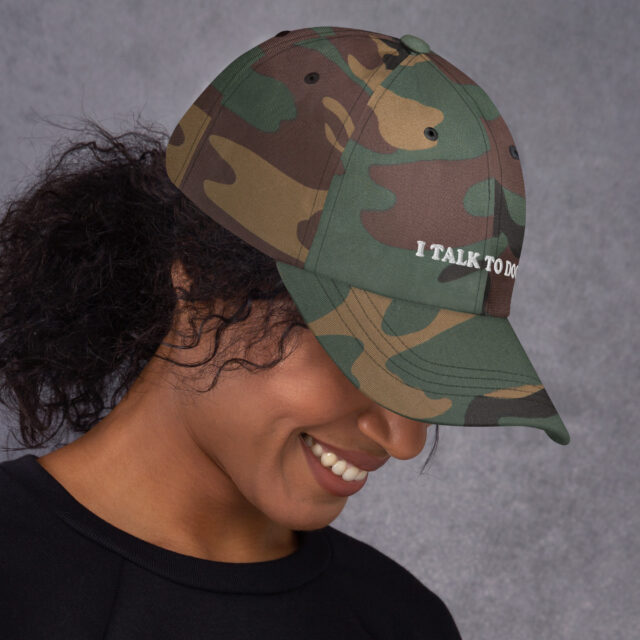 I Talk To Dogs Dad Hat | Embroidered Adjustable Hat - Image 17