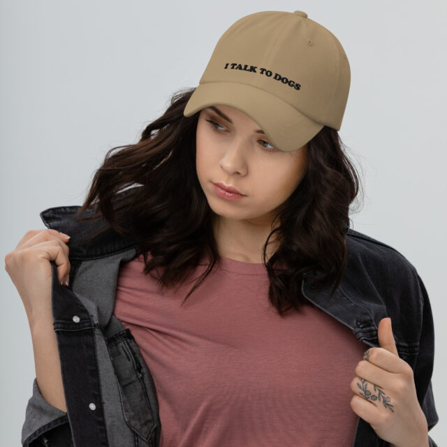 I Talk To Dogs Dad Hat | Embroidered Adjustable Hat