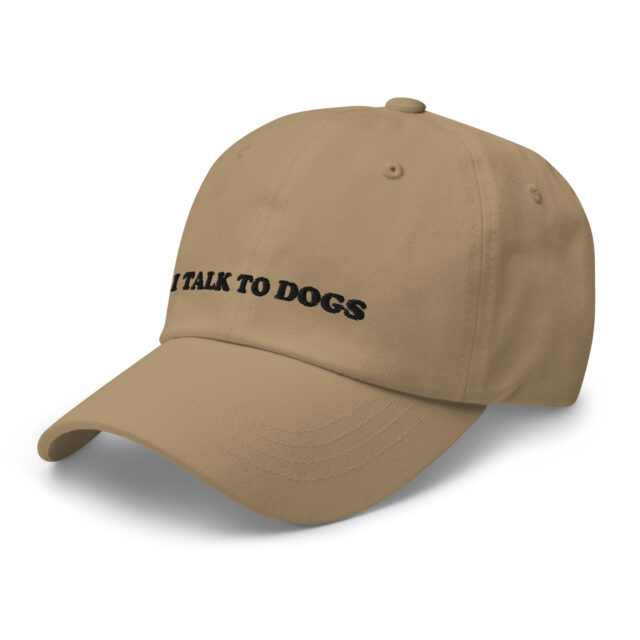 I Talk To Dogs Dad Hat | Embroidered Adjustable Hat - Image 2