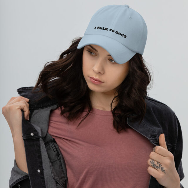 I Talk To Dogs Dad Hat | Embroidered Adjustable Hat - Image 10