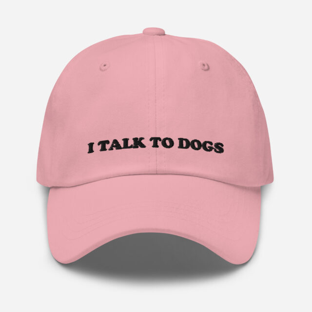 I Talk To Dogs Dad Hat | Embroidered Adjustable Hat - Image 4
