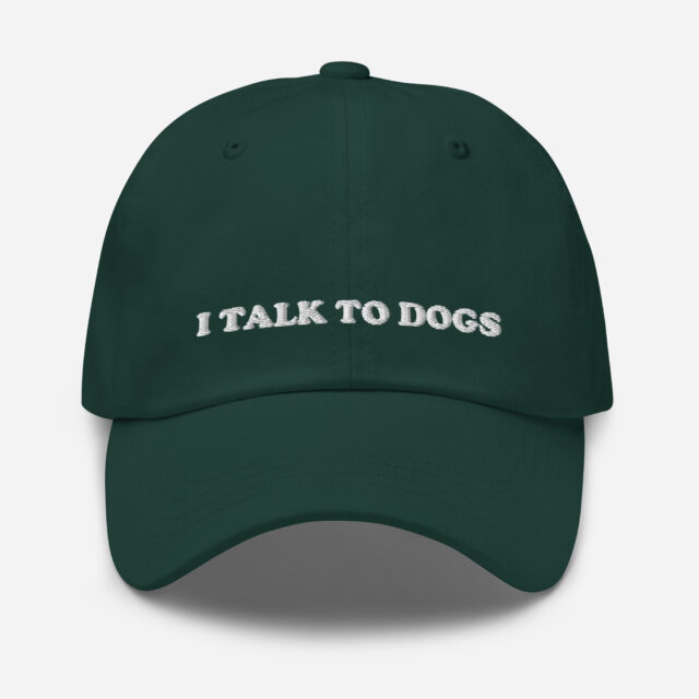 I Talk To Dogs Dad Hat | Embroidered Adjustable Hat - Image 4