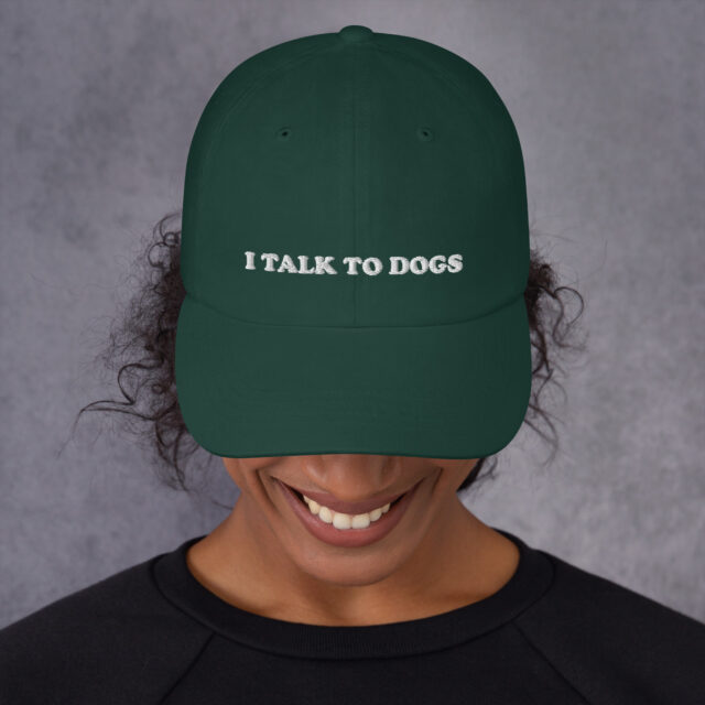 I Talk To Dogs Dad Hat | Embroidered Adjustable Hat - Image 11