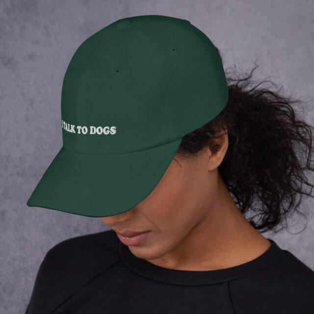 I Talk To Dogs Dad Hat | Embroidered Adjustable Hat - Image 12