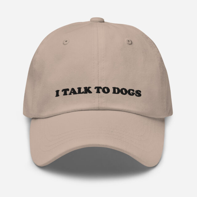 I Talk To Dogs Dad Hat | Embroidered Adjustable Hat - Image 3