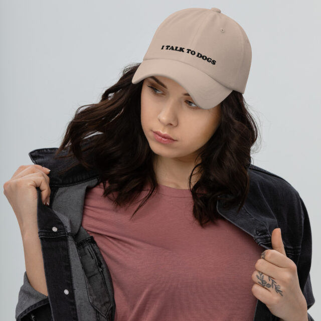 I Talk To Dogs Dad Hat | Embroidered Adjustable Hat - Image 8