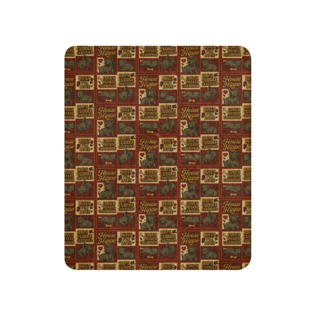 House Hippo Quilt Inspired Sherpa Blanket - Image 7