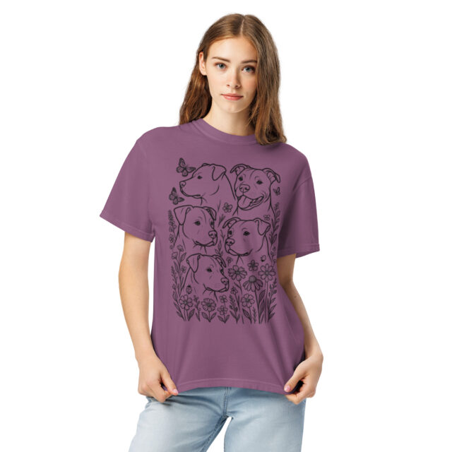 Wildflowers and Pittie T-Shirt - Image 2