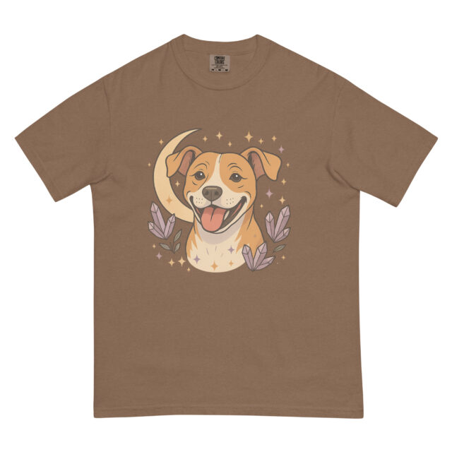 Celestial Pittie Tee- Comfort Colors Shirt | Tan Pittie - Image 5