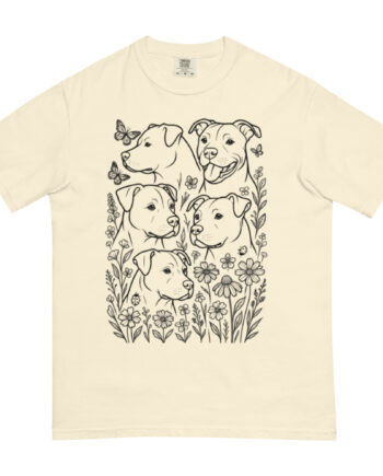 Wildflowers and Pittie T-Shirt