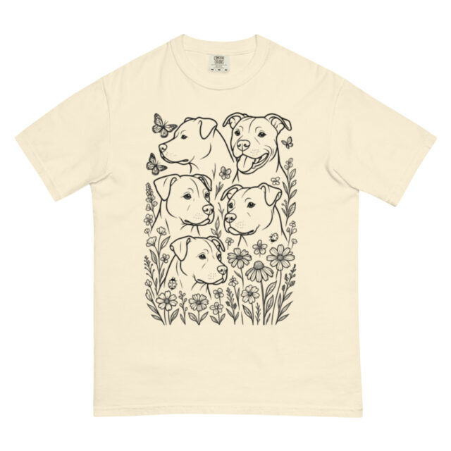 Wildflowers and Pittie T-Shirt
