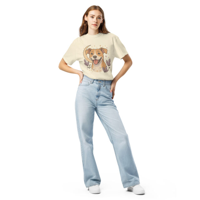 Celestial Pittie Tee- Comfort Colors Shirt | Tan Pittie - Image 2