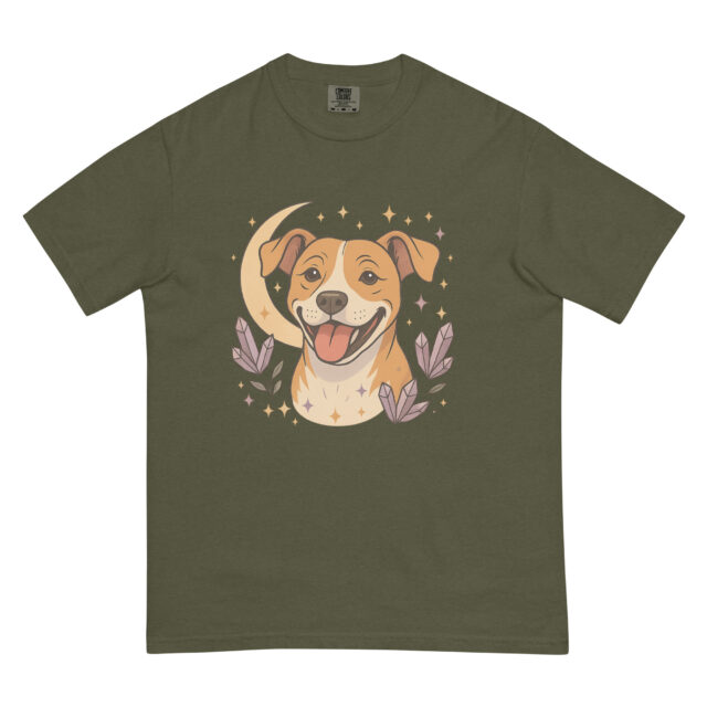 Celestial Pittie Tee- Comfort Colors Shirt | Tan Pittie - Image 3