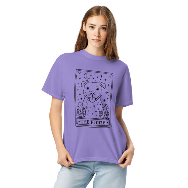 Pittie Tarot Card T-Shirt - Magical Pitbull Tee - Image 2